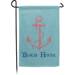 Chic Beach House Small Garden Flag - Double Sided