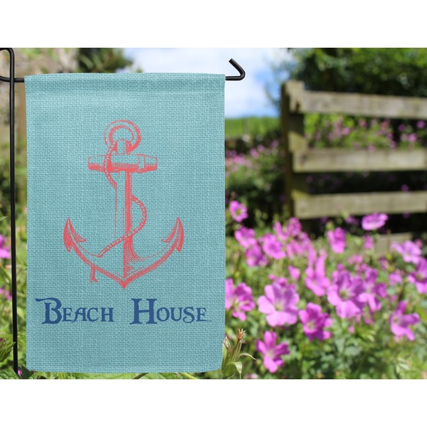 Chic Beach House Garden Flag - Outside In Flowers