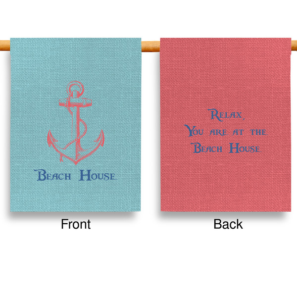 Chic Beach House Garden Flags - Large - Double Sided - APPROVAL