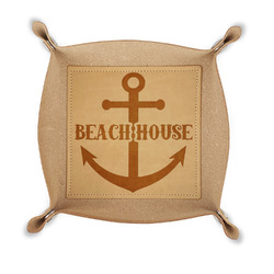 Chic Beach House Genuine Leather Valet Tray