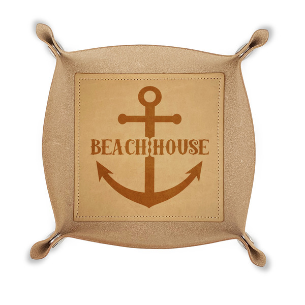 Custom Chic Beach House Genuine Leather Dice Tray