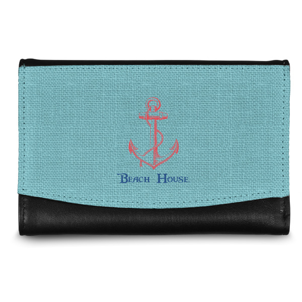Custom Chic Beach House Genuine Leather Women's Wallet - Small