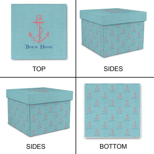 Chic Beach House Gift Boxes with Lid - Canvas Wrapped - Medium - Approval