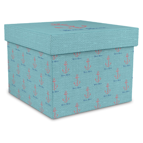 Custom Chic Beach House Gift Box with Lid - Canvas Wrapped - XX-Large