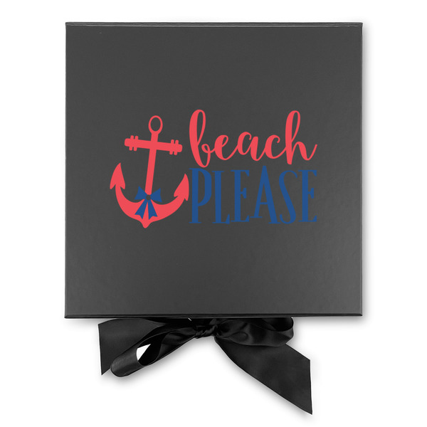 Chic Beach House Gift Boxes with Magnetic Lid - Black - Approval