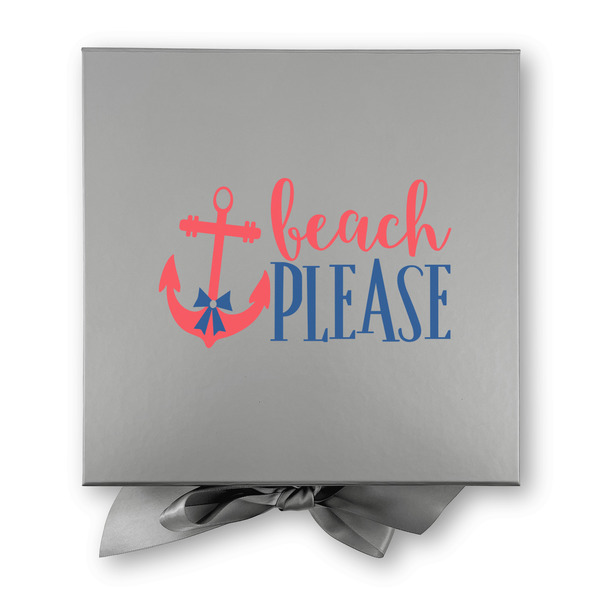 Chic Beach House Gift Boxes with Magnetic Lid - Silver - Approval