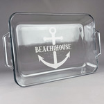 Chic Beach House Glass Baking and Cake Dish