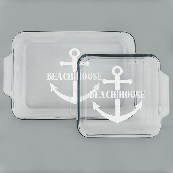 Chic Beach House Glass Baking Dish Set - MAIN (set)