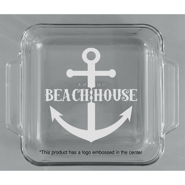 Chic Beach House Glass Cake Dish - APPROVAL (8x8)