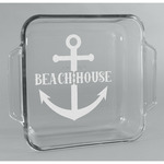 Chic Beach House Glass Cake Dish - 8in x 8in