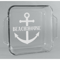 Chic Beach House Glass Cake Dish - 8in x 8in
