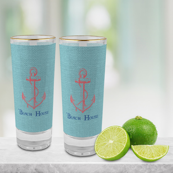 Chic Beach House Glass Shot Glass - 2 oz - LIFESTYLE