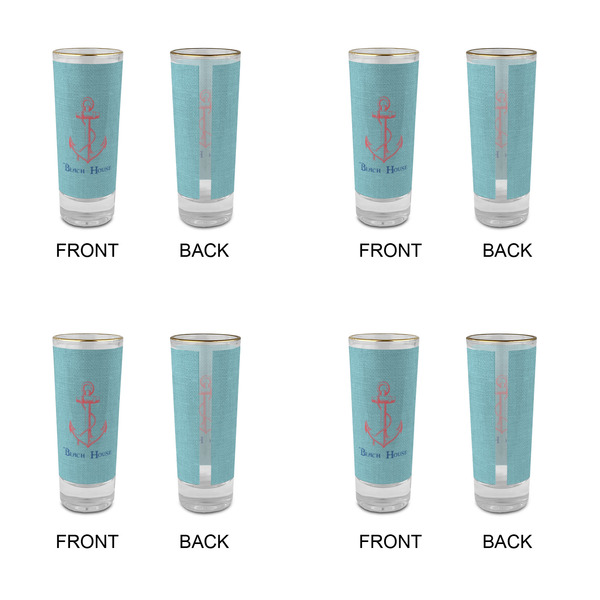 Chic Beach House Glass Shot Glass - 2 oz - Set of 4 - APPROVAL