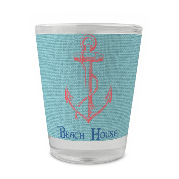 Custom Chic Beach House Glass Shot Glass - 1.5 oz - Set of 4