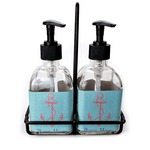 Chic Beach House Glass Soap & Lotion Bottle Set