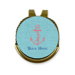 Chic Beach House Golf Ball Marker - Hat Clip - Gold
