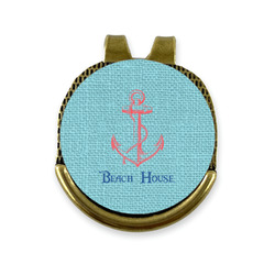 Chic Beach House Golf Ball Marker - Hat Clip - Gold