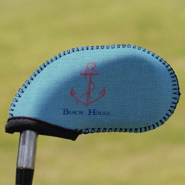Custom Chic Beach House Golf Club Iron Cover - Single