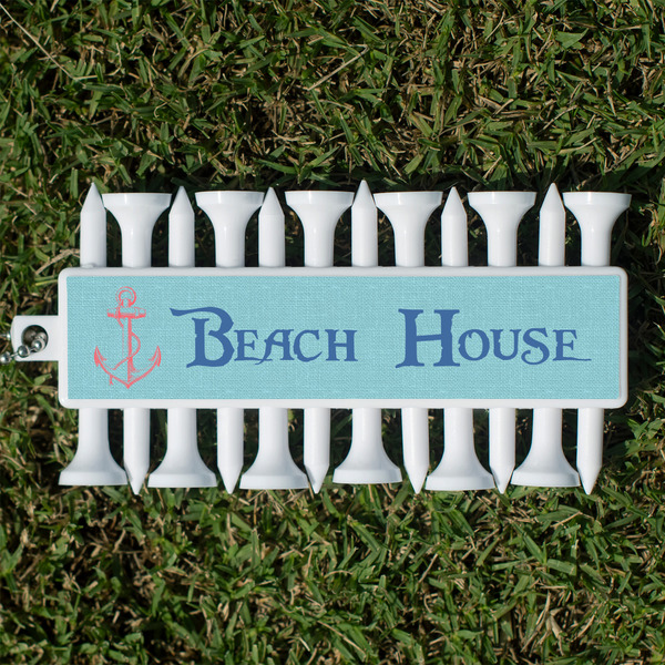 Custom Chic Beach House Golf Tees & Ball Markers Set