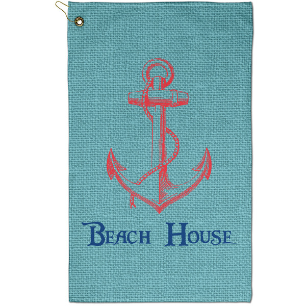 Custom Chic Beach House Golf Towel - Poly-Cotton Blend - Small