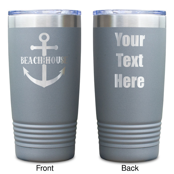 Chic Beach House Gray Polar Camel Tumbler - 20oz - Double Sided - Approval