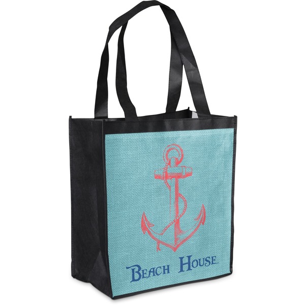Custom Chic Beach House Grocery Bag
