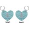Chic Beach House Heart Keychain (Front + Back)