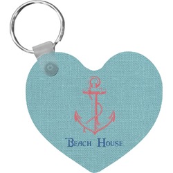 Chic Beach House Heart Plastic Keychain