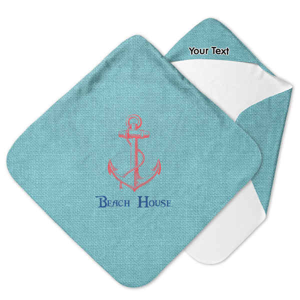 Custom Chic Beach House Hooded Baby Towel