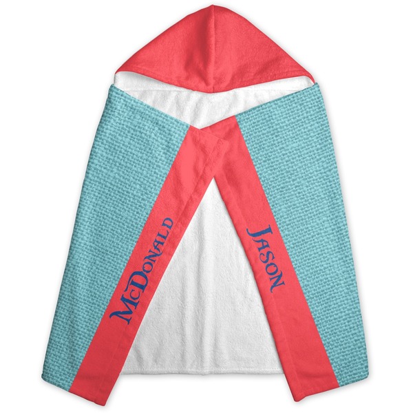 Chic Beach House Hooded Towel - Folded