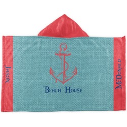 Chic Beach House Kids Hooded Towel