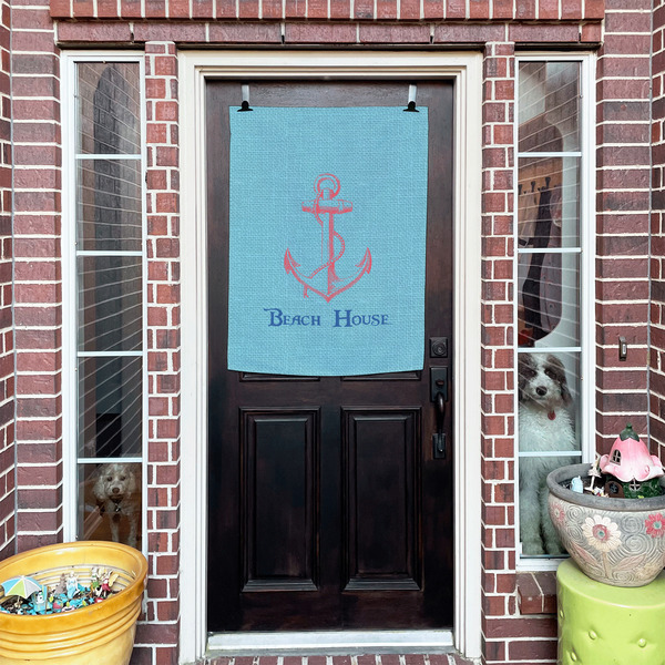 Chic Beach House House Flags - Double Sided - (Over the door) LIFESTYLE