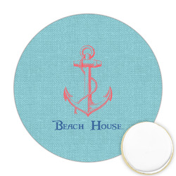 Chic Beach House Printed Cookie Topper - Round