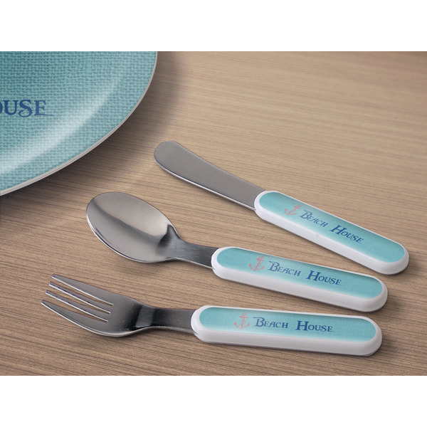 Chic Beach House Kids Flatware w/ Plate