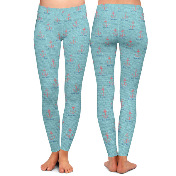 Chic Beach House Ladies Leggings - Front and Back