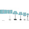 Chic Beach House Lamp Full View Size Comparison
