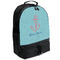 Chic Beach House Large Backpack - Black - Angled View