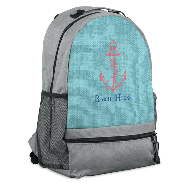 Custom Chic Beach House Backpack - Grey