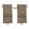 Chic Beach House Large Burlap Gift Bag - Front & Back
