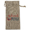 Chic Beach House Large Burlap Gift Bag - Front