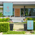 Chic Beach House Large Garden Flag - Double Sided
