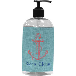 Chic Beach House Plastic Soap / Lotion Dispenser (16 oz - Large - Black)