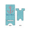 Chic Beach House Large Phone Stand - Front & Back