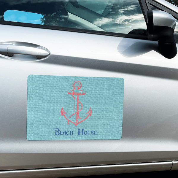 Chic Beach House Large Rectangle Car Magnets- In Context
