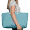 Chic Beach House Large Rope Tote Bag - In Context View