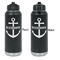 Chic Beach House Laser Engraved Water Bottles - Front & Back Engraving - Front & Back View