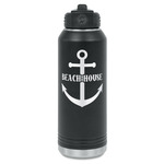 Chic Beach House Water Bottle - Laser Engraved - Front