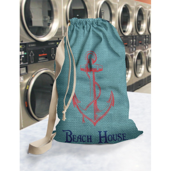 Chic Beach House Laundry Bag in Laundromat