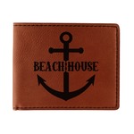 Chic Beach House Leatherette Bifold Wallet - Single Sided