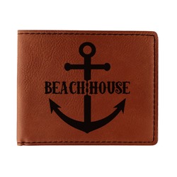 Chic Beach House Leatherette Bifold Wallet - Double Sided
